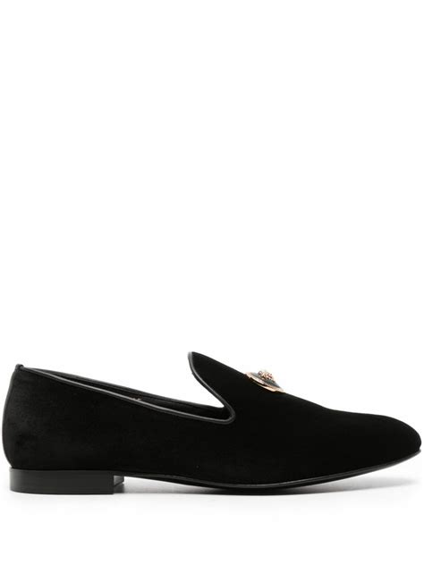 versace women's loafers|versace medusa velvet loafers.